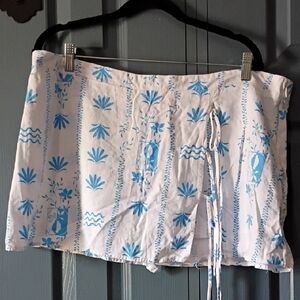 wild fable White and Light Blue Printed Skort